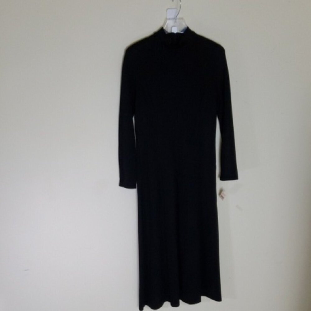 Talbots Missy Femme Black Long Sleeve Dress Size 8